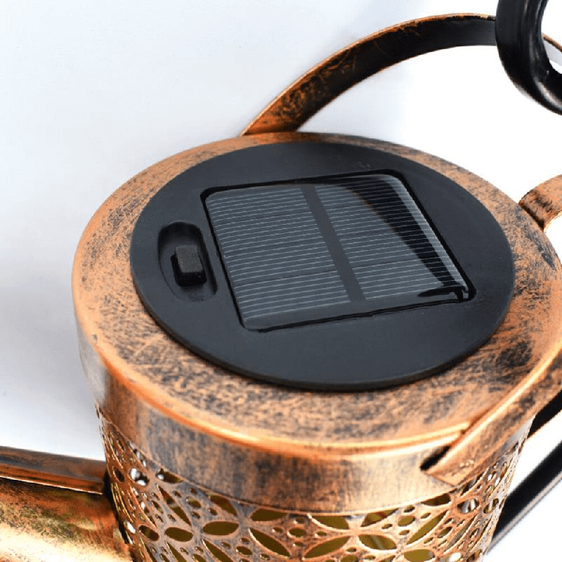 Solar Watering Can Lamp – Wrought Iron Garden Light with 36 Warm LEDs for Magical Outdoor Ambience