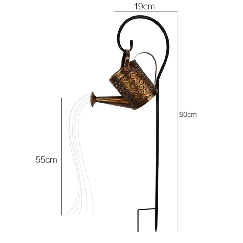 Solar Watering Can Lamp – Wrought Iron Garden Light with 36 Warm LEDs for Magical Outdoor Ambience