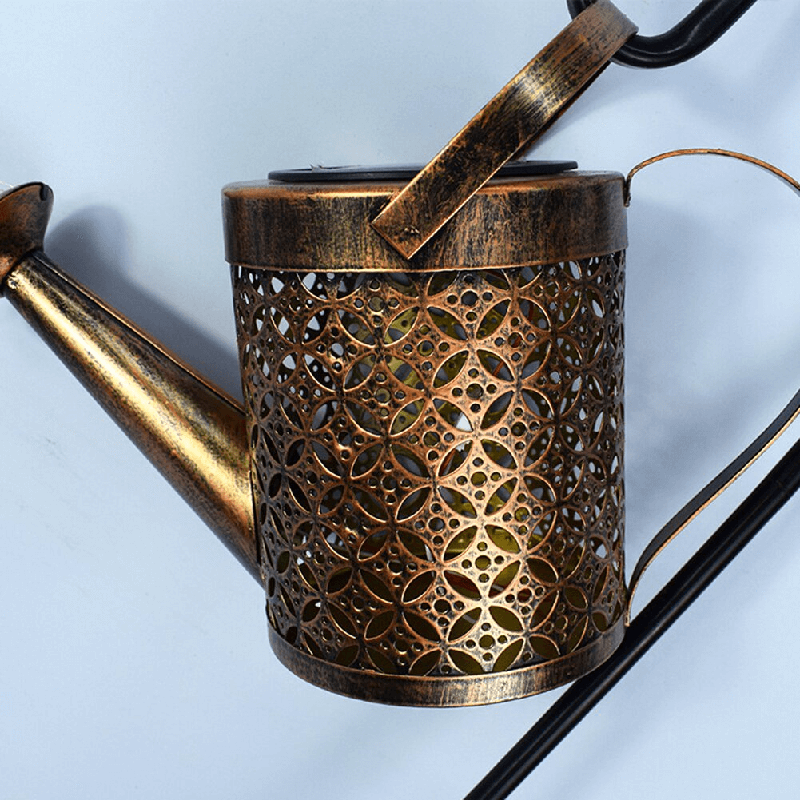Solar Watering Can Lamp – Wrought Iron Garden Light with 36 Warm LEDs for Magical Outdoor Ambience