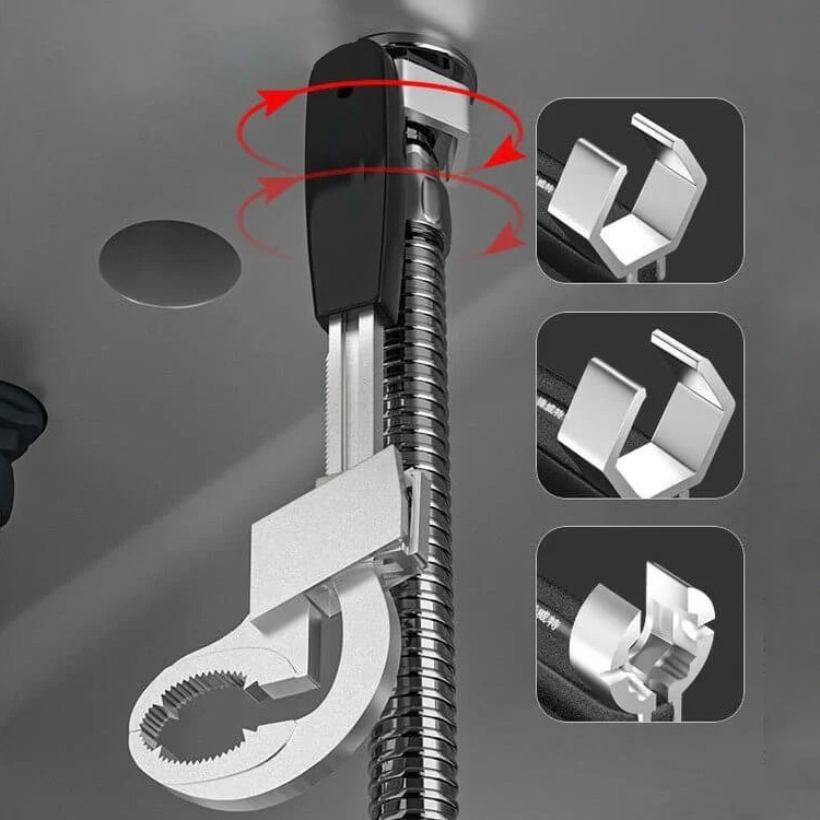 Universal Wrench – Adjustable Double-Head Spanner for Nuts & Bolts with Replaceable Heads