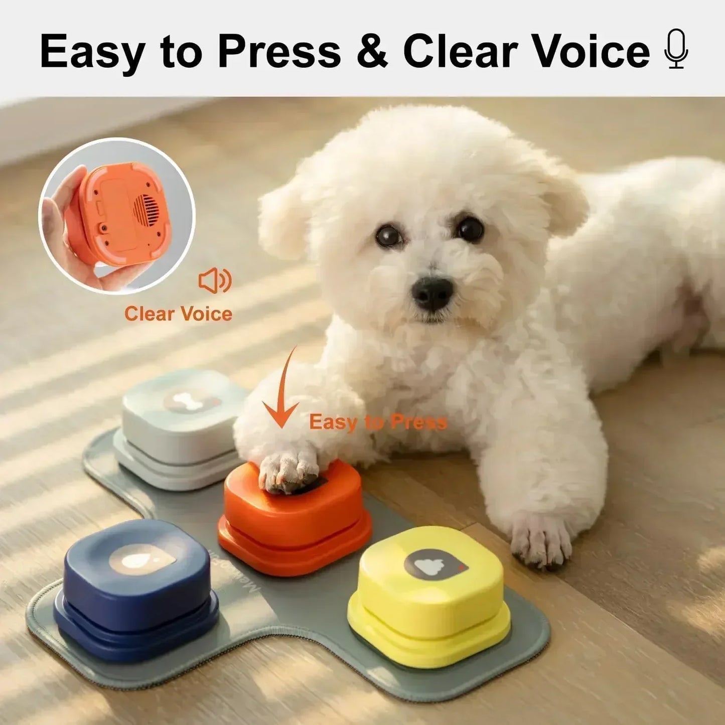 BarkTalk – Interactive Voice Buttons for Dog Communication & Training
