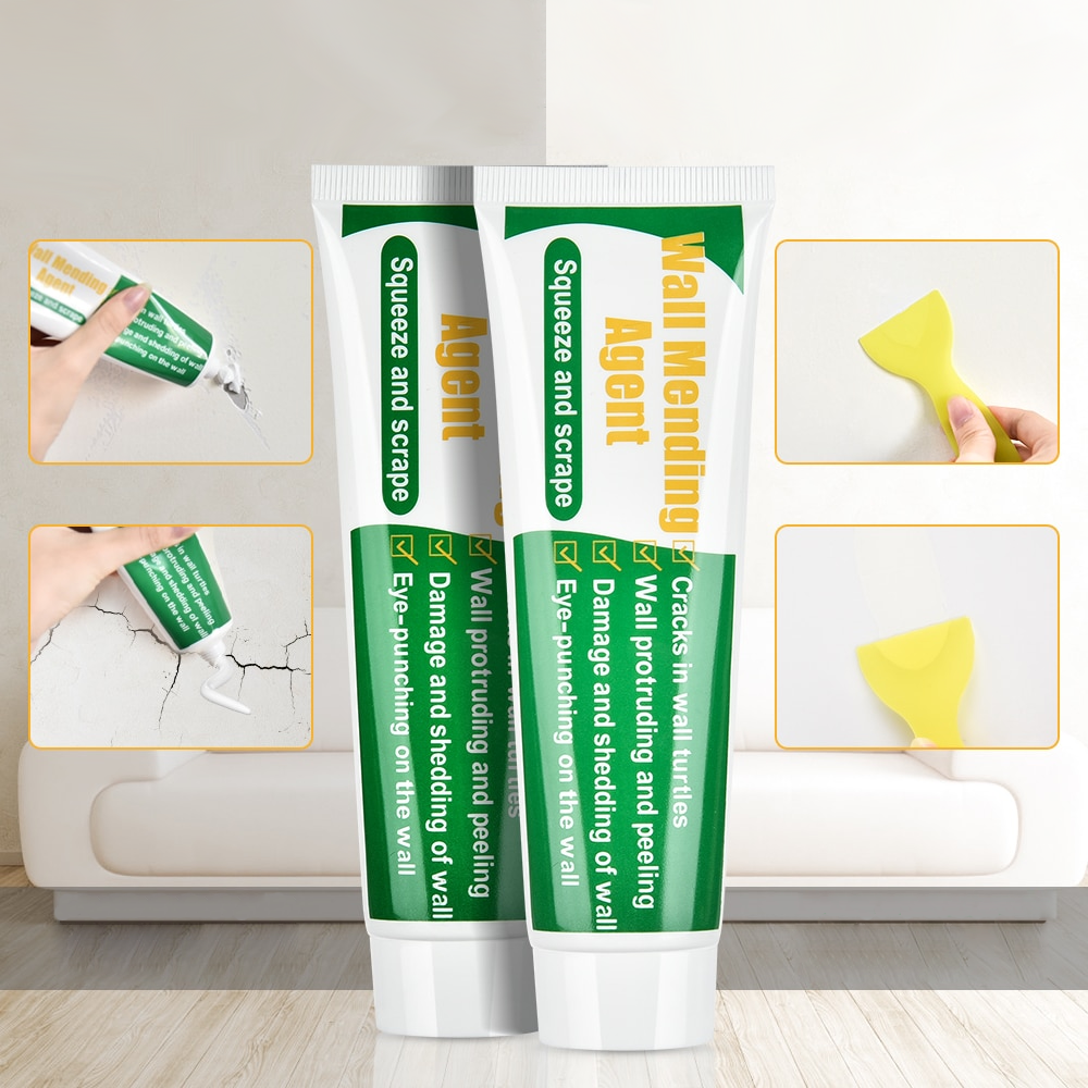 WallFix Pro – Instant Wall Repair Cream for Cracks, Holes & Stains with Scraper & Nozzle Set