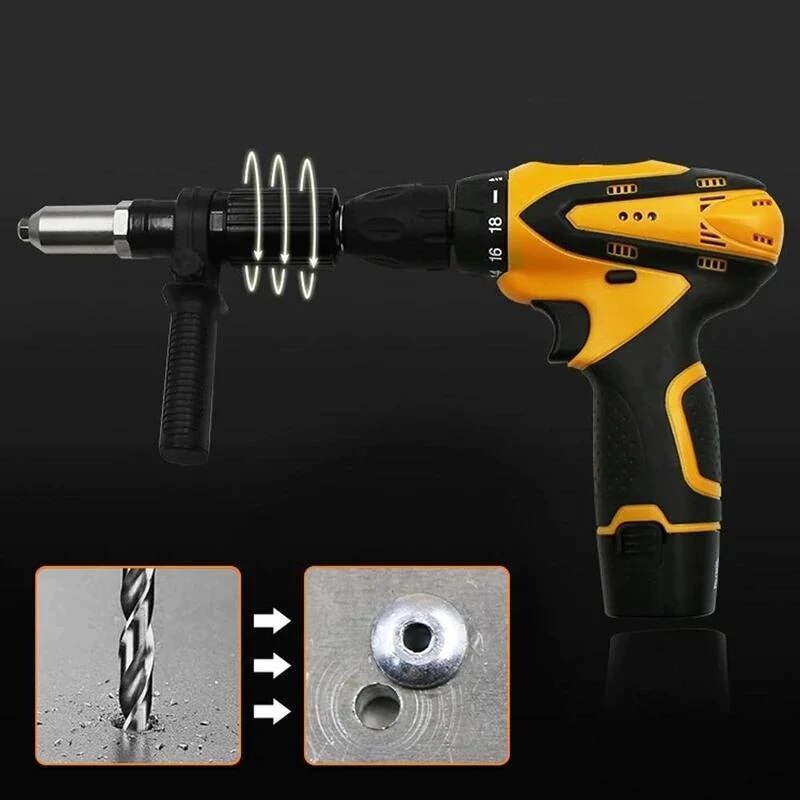 RivetPro Adapter Kit – Electric Drill Rivet Gun Attachment for Quick & Easy Riveting