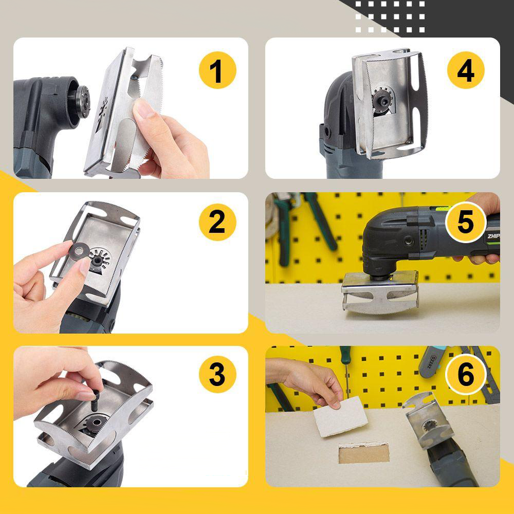 QuickSlot Pro Cutter – Precision Square & Rectangle Cutter for Multi-Tools