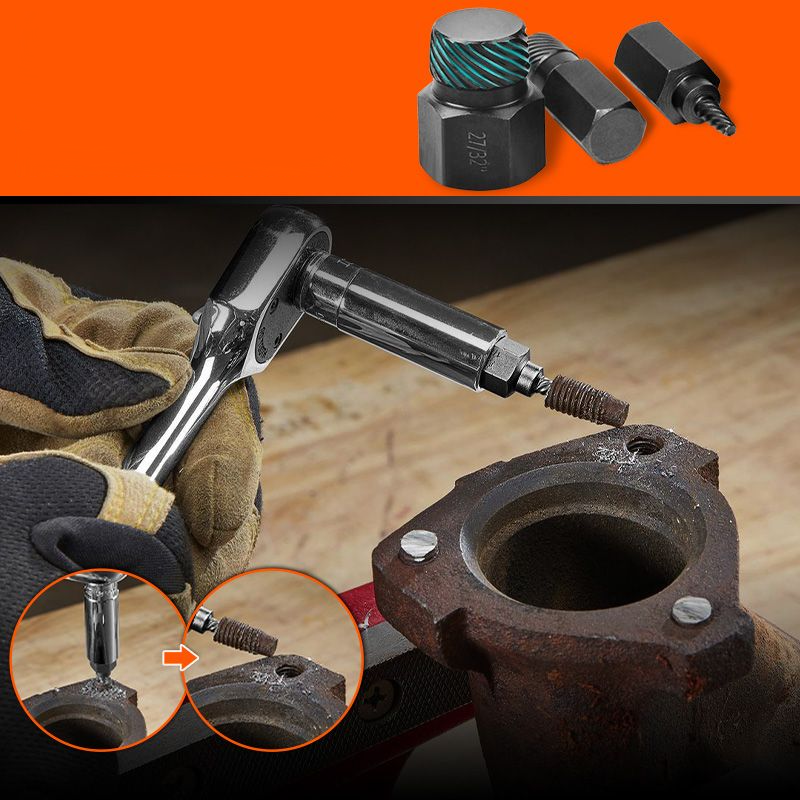 Screw and Bolt Extractor Set – 5-Piece High Carbon Steel Kit for Easy Removal