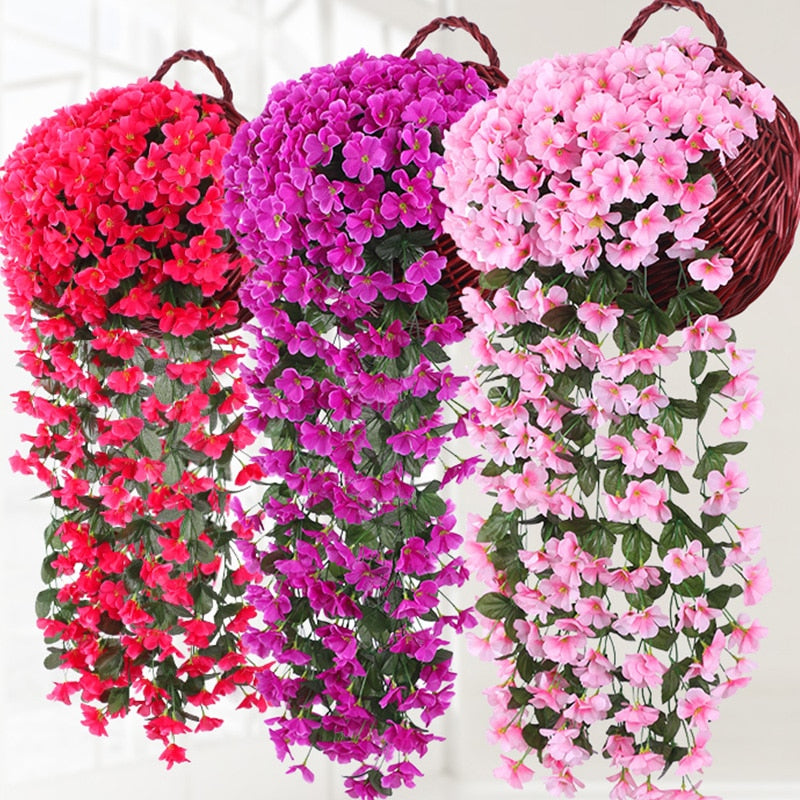 Lifelike Wisteria Flower Arrangement – Silk Hanging Vine for Natural-Looking Indoor & Outdoor Decor