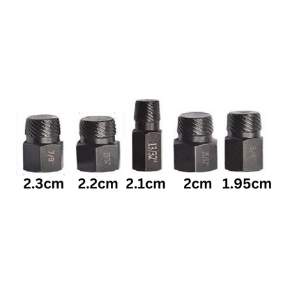 Screw and Bolt Extractor Set – 5-Piece High Carbon Steel Kit for Easy Removal