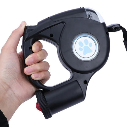 Amélie Lumière – LED Dog Leash with Flashlight | 4.5m Retractable Leash for Safe Evening Walks
