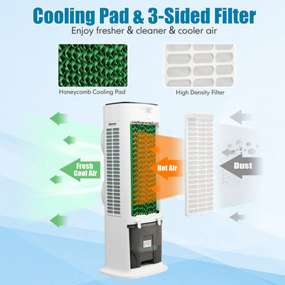 Remote-Controlled Evaporative Cooler – 3-in-1 Air Fan with 9-Hour Timer Setting | Flexible Airflow | For Personalized Home Comfort