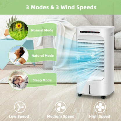 Smart 4-in-1 Evaporative Cooler – Compact Portable Air Fan with Timer & Adjustable Modes | Efficient Breeze | For Personal & Room Use
