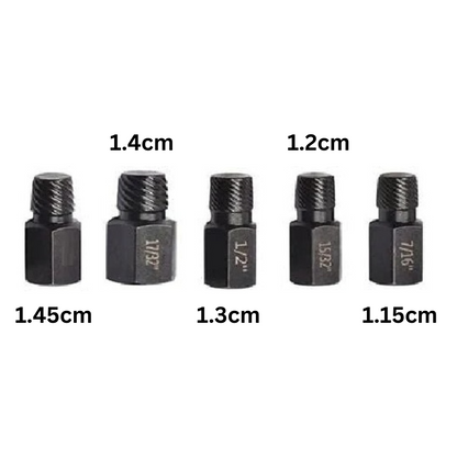Screw and Bolt Extractor Set – 5-Piece High Carbon Steel Kit for Easy Removal