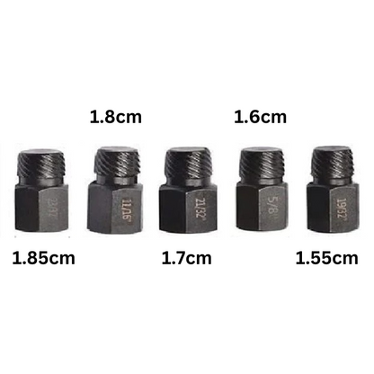 Screw and Bolt Extractor Set – 5-Piece High Carbon Steel Kit for Easy Removal