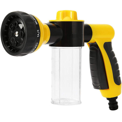 FoamJet – 8-Mode High-Pressure Foam Gun Nozzle with 100ml Soap Reservoir