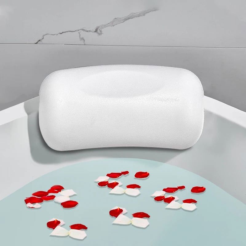 AquaCloud Premium Bath Pillow – Ergonomic Neck and Head Support for Spa-Like Relaxation at Home