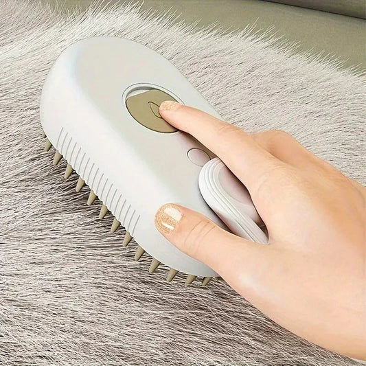 Chantal Douceur – Steam Comb for Pets | Hydrating Grooming Brush with Massage Function for Dogs & Cats