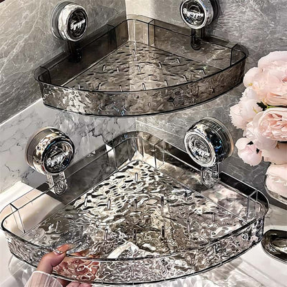 NordicGrip Wall Shelf – No-Drill, Suction Cup Mounted Organizer for Bathroom, Kitchen, and Office