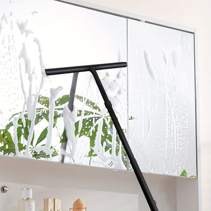 Deluxe Shower Squeegee – Telescopic 2-in-1 Glass & Floor Cleaner with No-Drill Mount