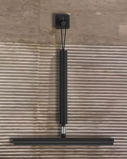 Deluxe Shower Squeegee – Telescopic 2-in-1 Glass & Floor Cleaner with No-Drill Mount