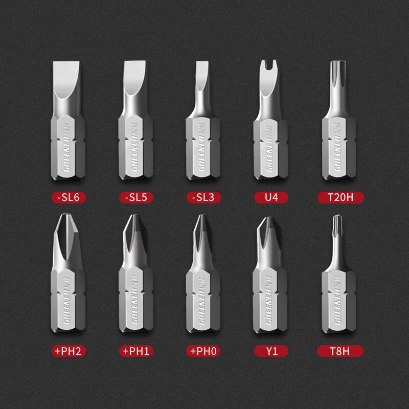 10-in-1 Versatile Screwdriver – Rotating Head & Interchangeable Bits for Tight Spaces