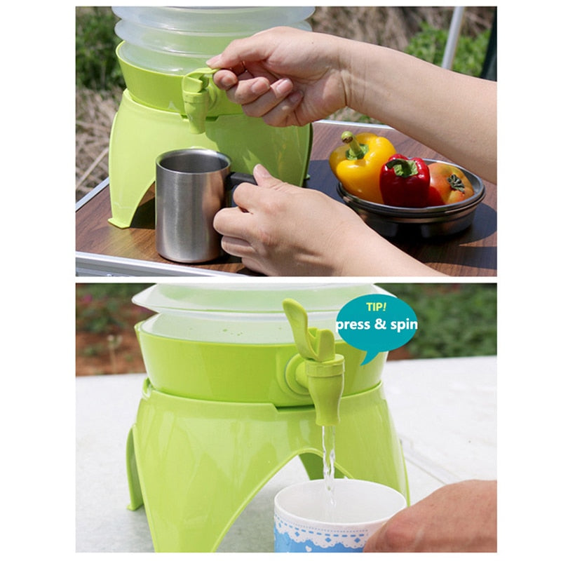 Foldable Water Container – 5.5L BPA-Free Portable Reservoir with Leak-Proof Tap