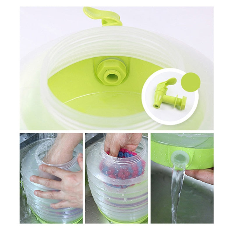 Foldable Water Container – 5.5L BPA-Free Portable Reservoir with Leak-Proof Tap