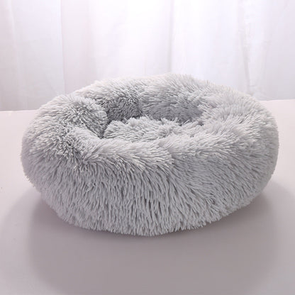Pet Donut Sofa – Cozy Round Pet Bed with Raised Edge & Furniture Protection