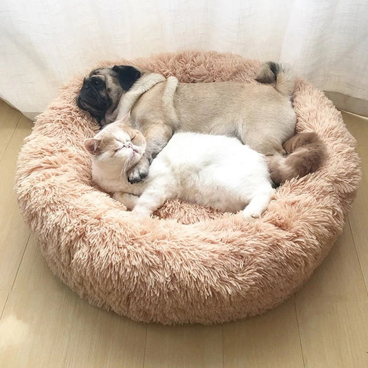 Pet Donut Sofa – Cozy Round Pet Bed with Raised Edge & Furniture Protection