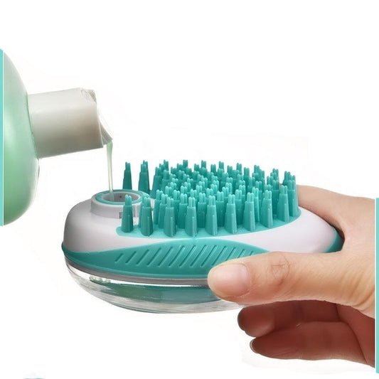 Zorropet – 2-in-1 Soap Dispenser & Massage Brush for Dog Grooming