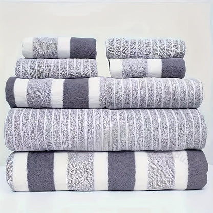 Luxury Coral Bath Towel Set – Ultra-Soft, Quick-Drying 8-Piece Set for Spa-Like Comfort and Superior Absorption