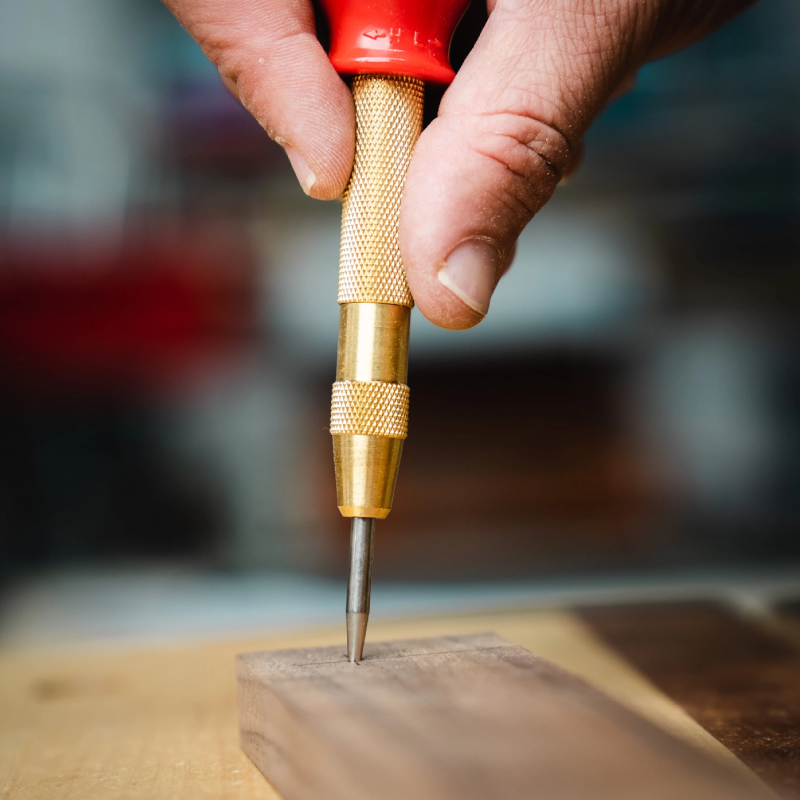 Precision Drilling Tool – Spring-Loaded Center Punch for Accurate Hole Marking