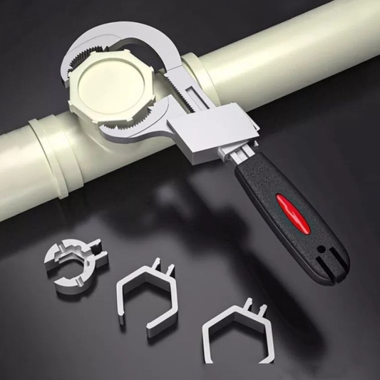Universal Wrench – Adjustable Double-Head Spanner for Nuts & Bolts with Replaceable Heads