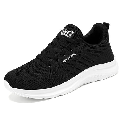 Women's Lace-Up Running Shoes with Cushioned Sole Support