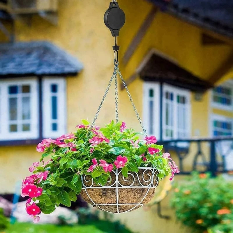 Plant Pulley System – Retractable Hanging Hook for Easy Watering & Maintenance