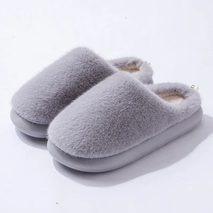 Women’s Plush Indoor Slippers with Closed Toe and Soft Warm Lining