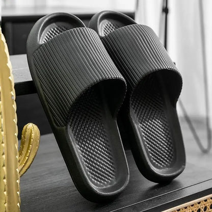 Women's Thick Platform Slide Sandals for Indoor and Shower Use