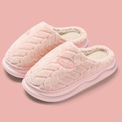 Women's Quilted Indoor Slippers with Thick Sole and Warm Plush Lining