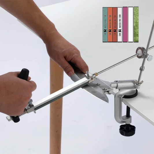 Knife Sharpener Pro – Precision Sharpening with 7-Stone System & Adjustable Angle Guide