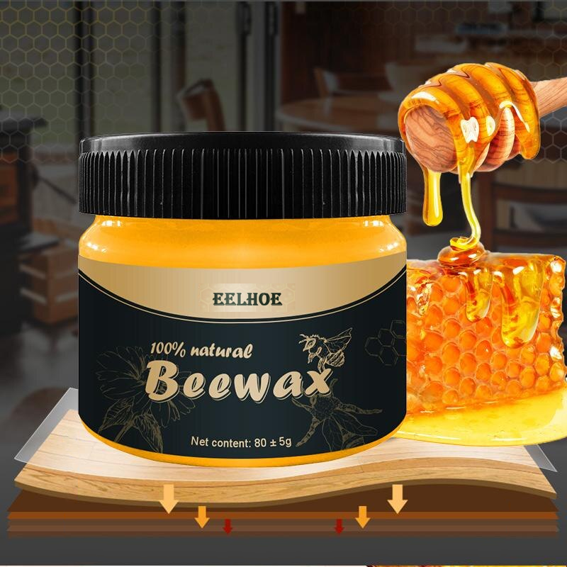 Natural Beeswax Wood Polish – Restore & Protect Wooden Furniture and Floors with Natural Shine