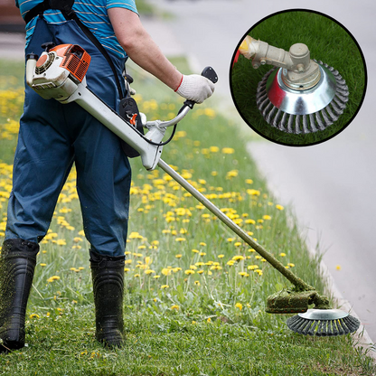 Unbreakable Wire Trimmer Knife – 360° Steel Blades for Weed-Free Lawns