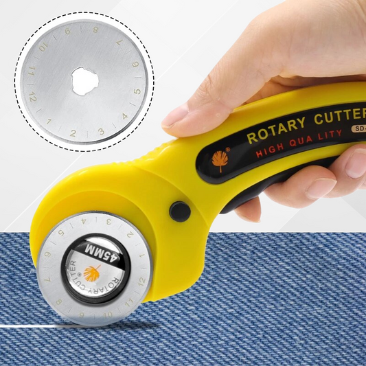 Ultra-Sharp Rotating Fabric Cutter – Precise Multi-Layer Cutting with Ergonomic Design
