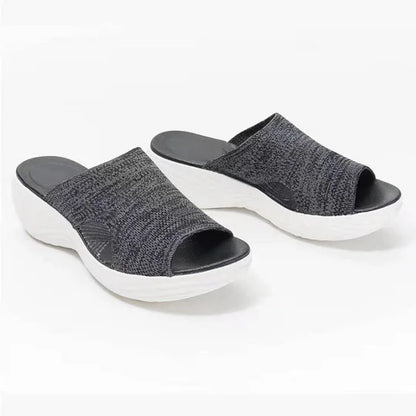 Women's Orthopedic Stretch Sandals with Cutouts and Cushioned Sole