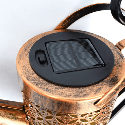 Solar Watering Can Lamp – Wrought Iron Garden Light with 36 Warm LEDs for Magical Outdoor Ambience