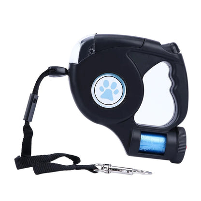 Amélie Lumière – LED Dog Leash with Flashlight | 4.5m Retractable Leash for Safe Evening Walks