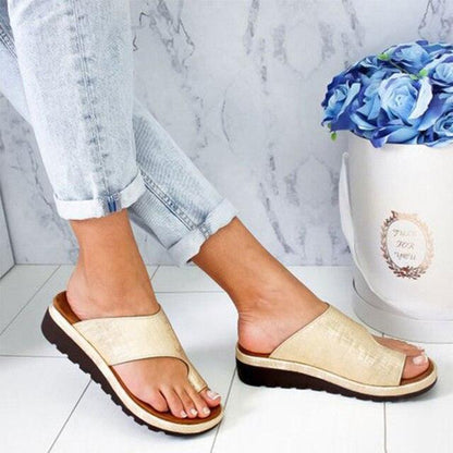 Women's Orthopedic Slip-On Sandals with Toe Support