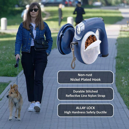 AdventurePaws Elite Leash – Adjustable Reflective Dog Leash | 3–6m Length, Weatherproof Nylon, Anti-Slip Handle