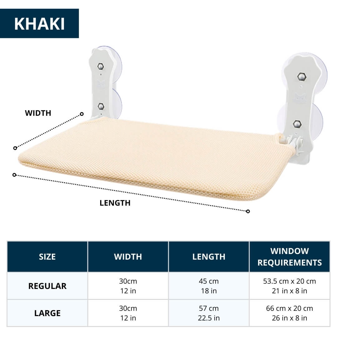 Pawperch – Foldable Cat Hammock with Wall-Friendly Mount | No-Drill Window Seat for Cats