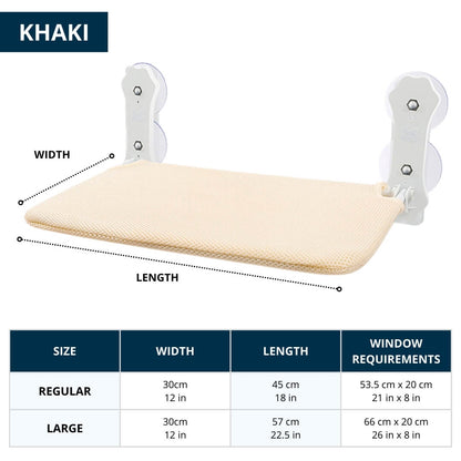 Pawperch – Foldable Cat Hammock with Wall-Friendly Mount | No-Drill Window Seat for Cats