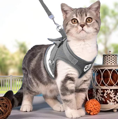 Adventure Harness – Escape-Proof Cat Harness with Reflective Leash for Safe Outdoor Exploration