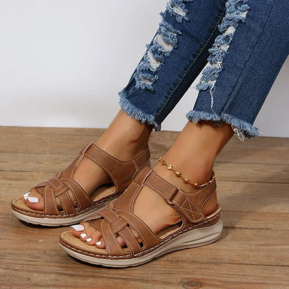 Women's Orthopedic Walking Sandals – Arch Support, Cushioned Sole, Adjustable Strap