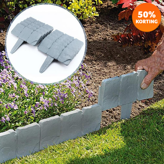 Decorative Garden Stones – 10-Piece Border Set for Flower Beds & Lawns with Cobblestone Look